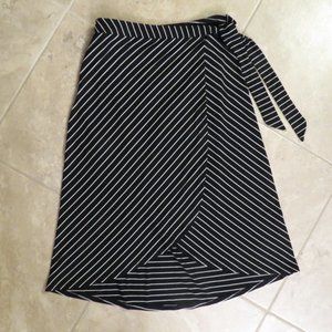 ADRIENNE VITADINI Striped Wrap Skirt - S - NWOT